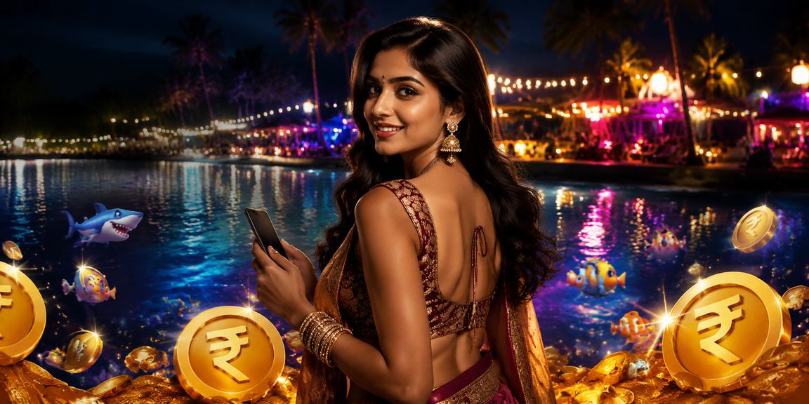 Fishing game with rupee symbols highlighting casino bonus offers in Goa