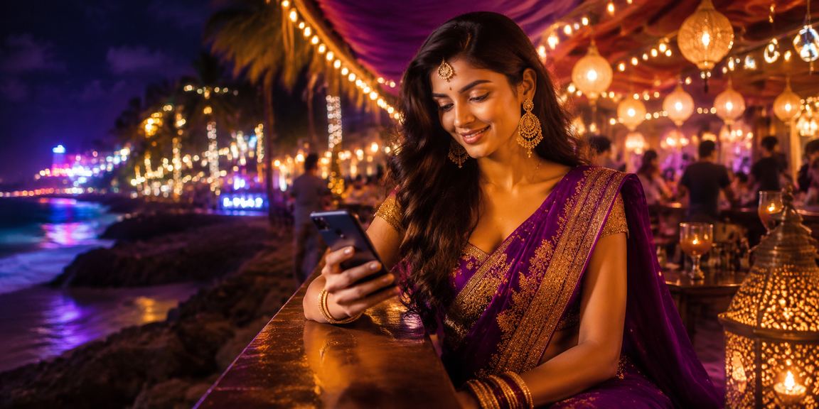 Bollywood themed VIP bonus promotion illustrating responsible play